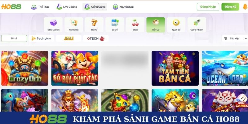Khái quát chung về sảnh game bắn cá Ho88 hot hit