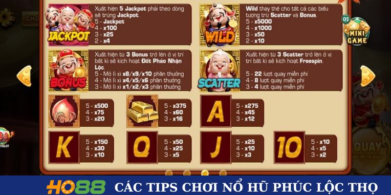 Tổng hợp các tips chơi nổ hũ phúc lộc thọ