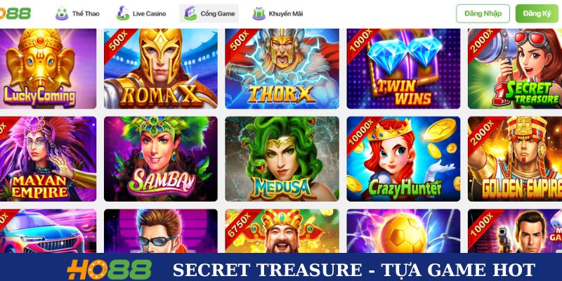 Slots Secret Treasure - Tựa game slots Ho88 hot